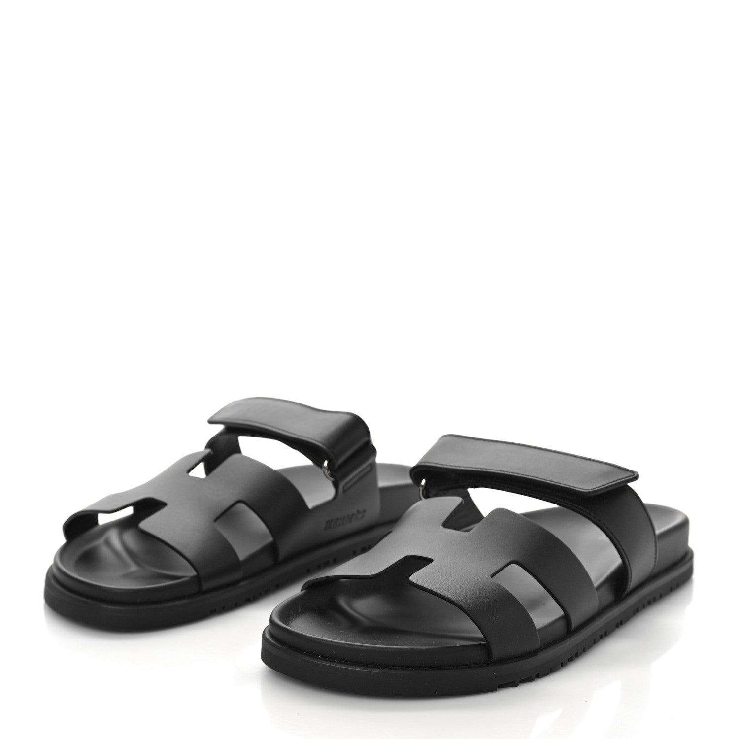 Hermes Calfskin Womens Chypre Sandals 41 Black 4 of 10