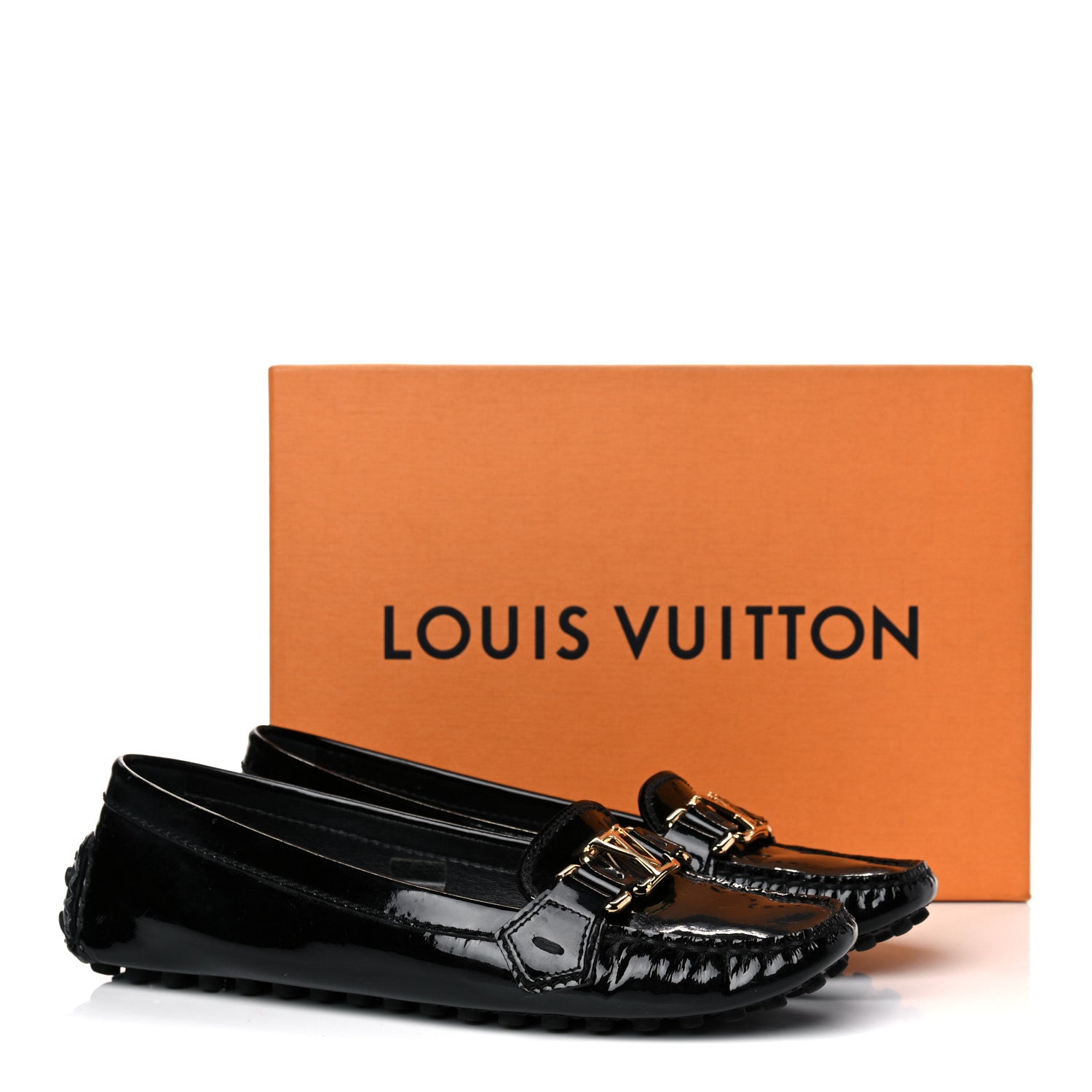 Louis Vuitton Patent Calfskin Oxford Loafers 38 Black 15 of 15