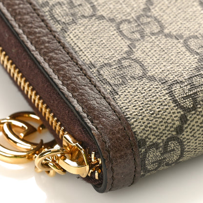 Gucci GG Supreme Monogram Web Ophidia Zip Around Wallet Brown 7 of 8