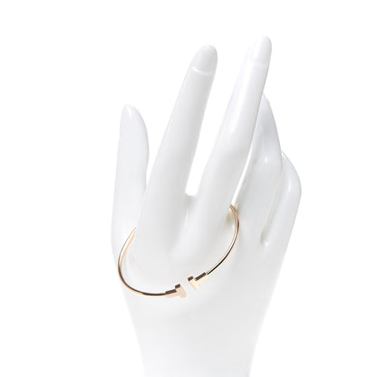 Tiffany 18K Rose Gold Narrow T Wire Bracelet 2 of 5