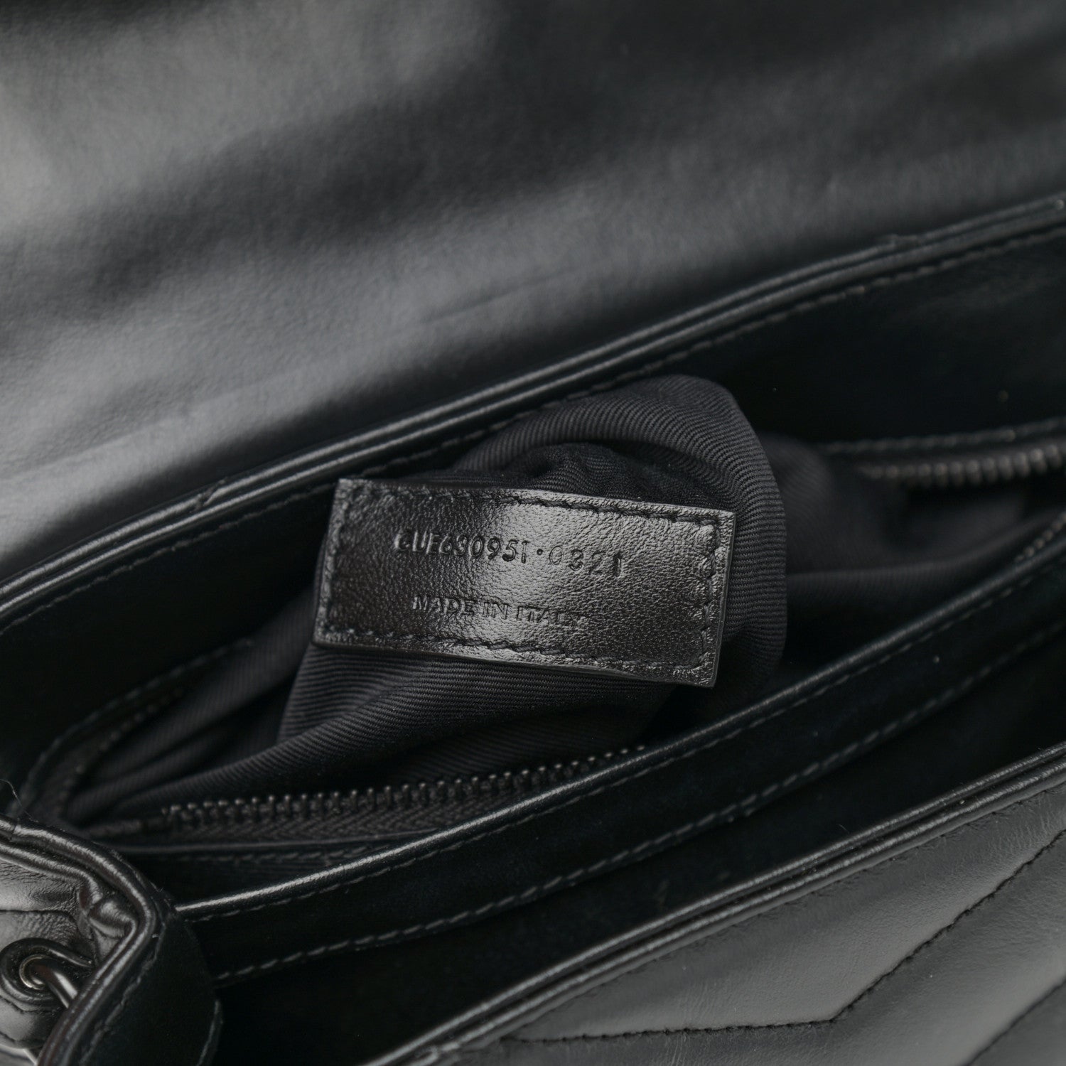 Saint Laurent Calfskin Y Quilted Monogram Toy Loulou Crossbody Bag Black 8 of 12