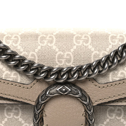 Gucci GG Supreme Monogram Textured Dollar Calfskin Small Rectangular Dionysus Shoulder Bag Beige Mystic White Oatmeal 8 of 11