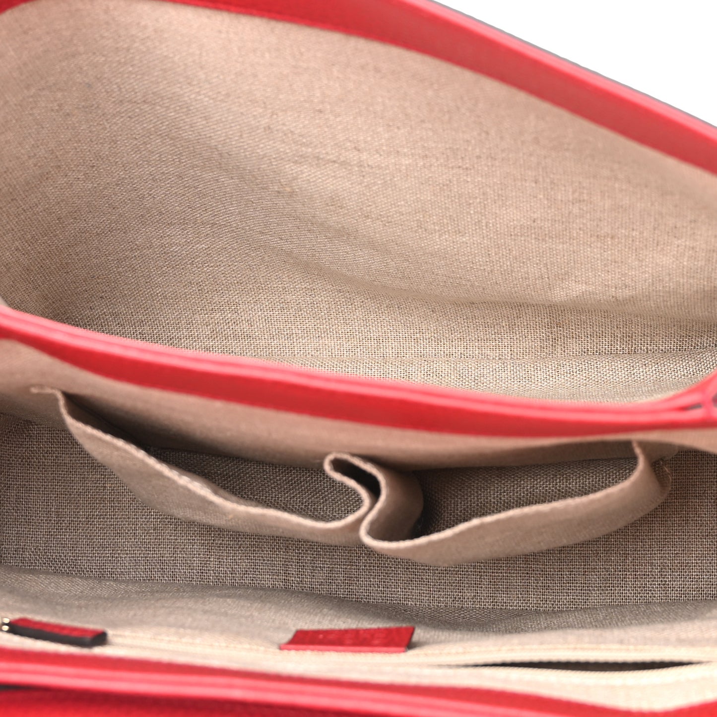 Dollar Calfskin Medium Interlocking G Top Handle Shoulder Bag Red