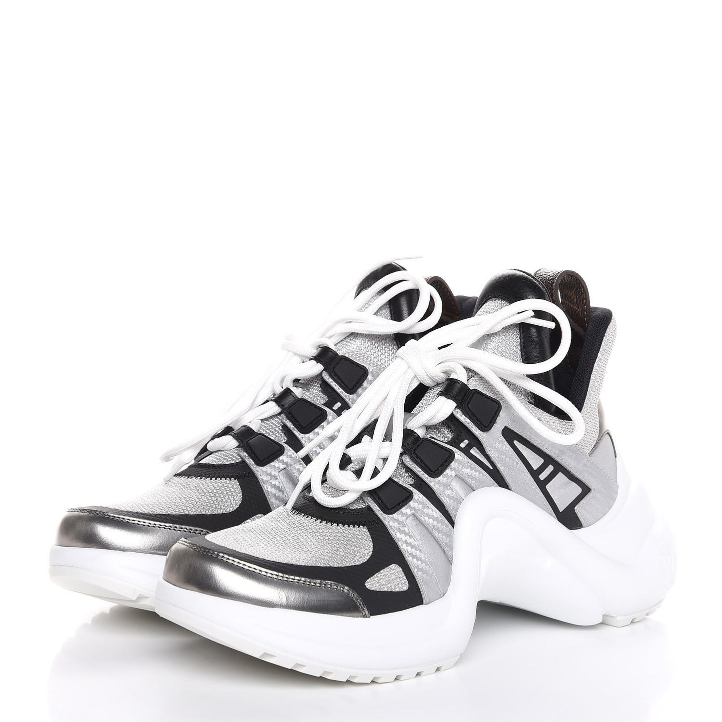 Calfskin Technical Nylon LV Archlight Sneaker 37 White