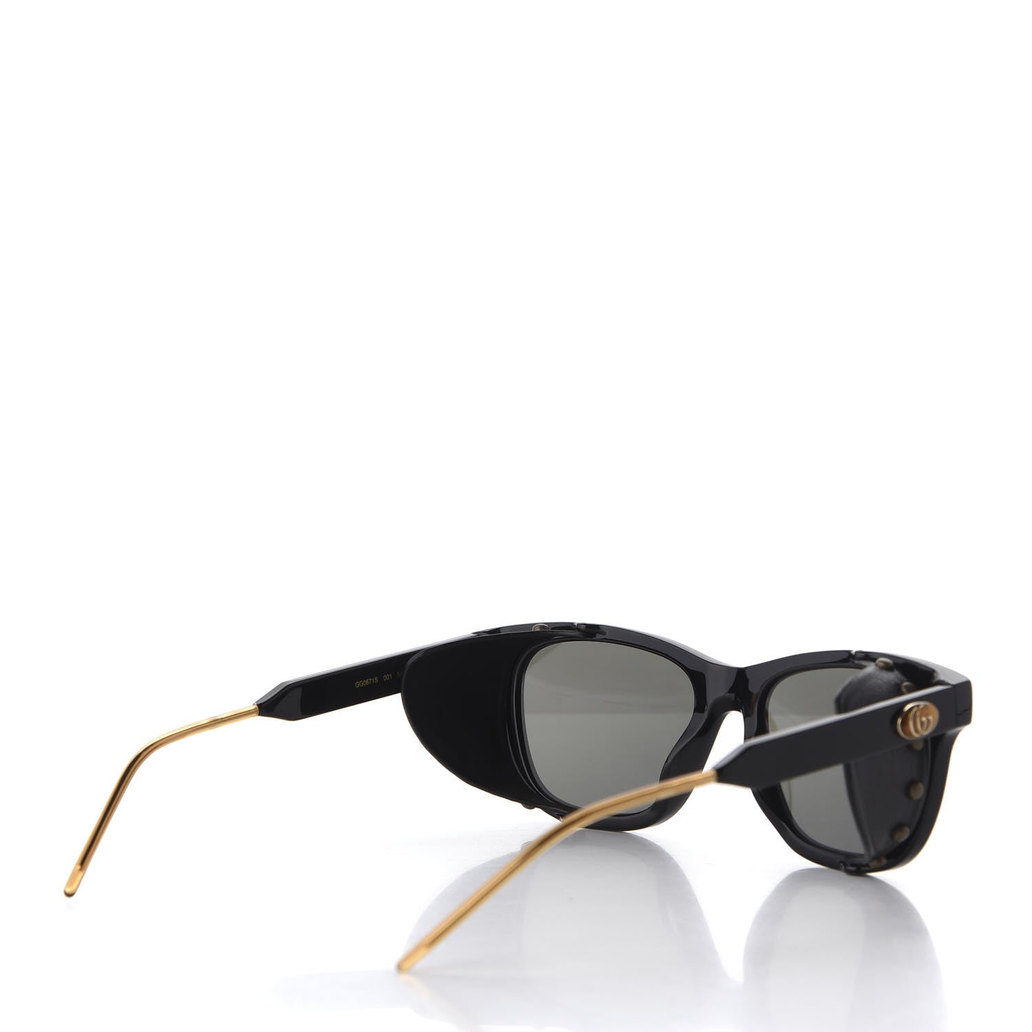 Gucci Acetate Square Frame Sunglasses GG0671S Black 4 of 9
