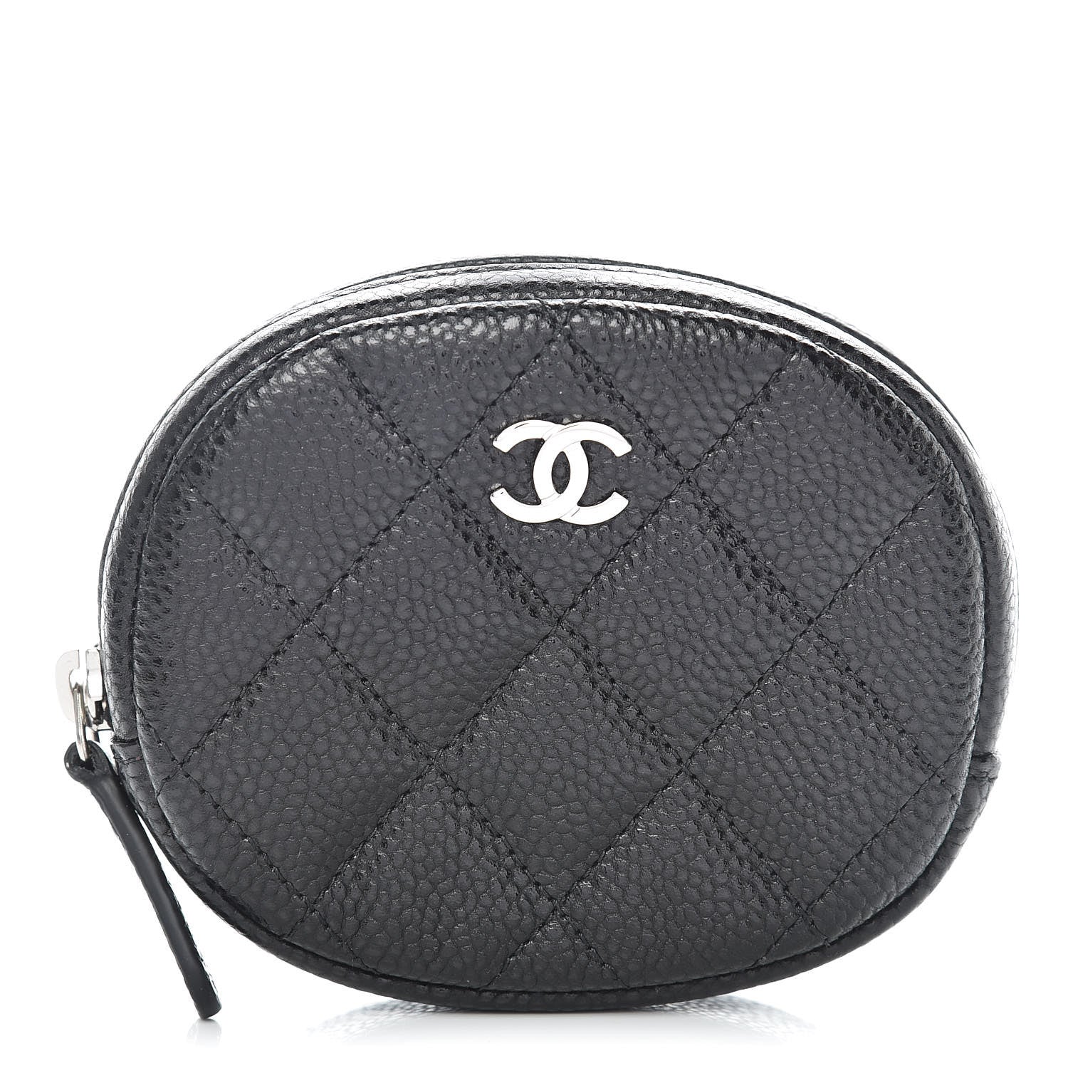 Chanel Caviar Quilted Zip Around Classic Coin Purse Black 1 of 8