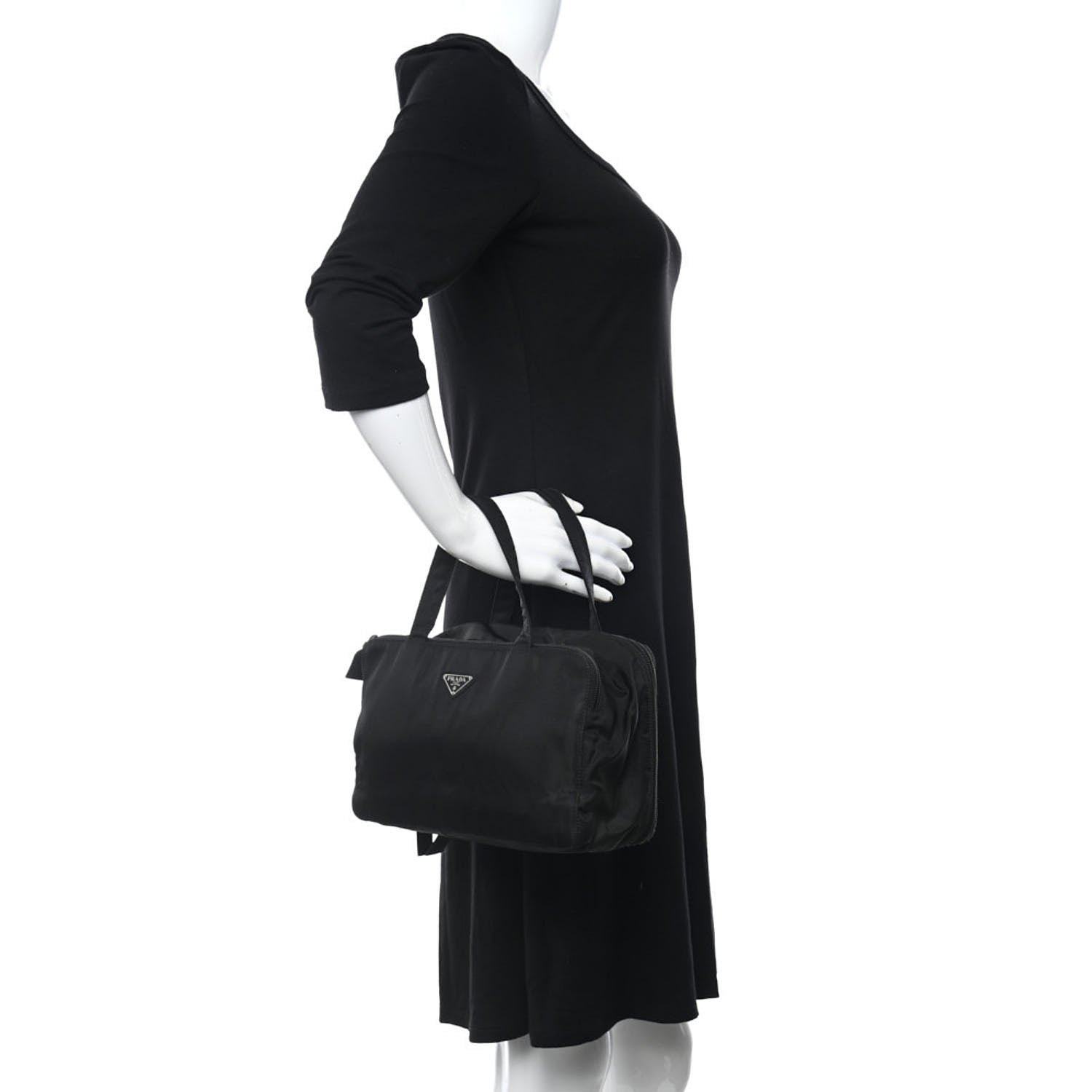 Prada Tessuto Nylon Briefcase Black 2 of 12