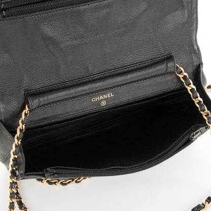 Chanel Caviar Timeless CC Wallet On Chain WOC Black 5 of 8