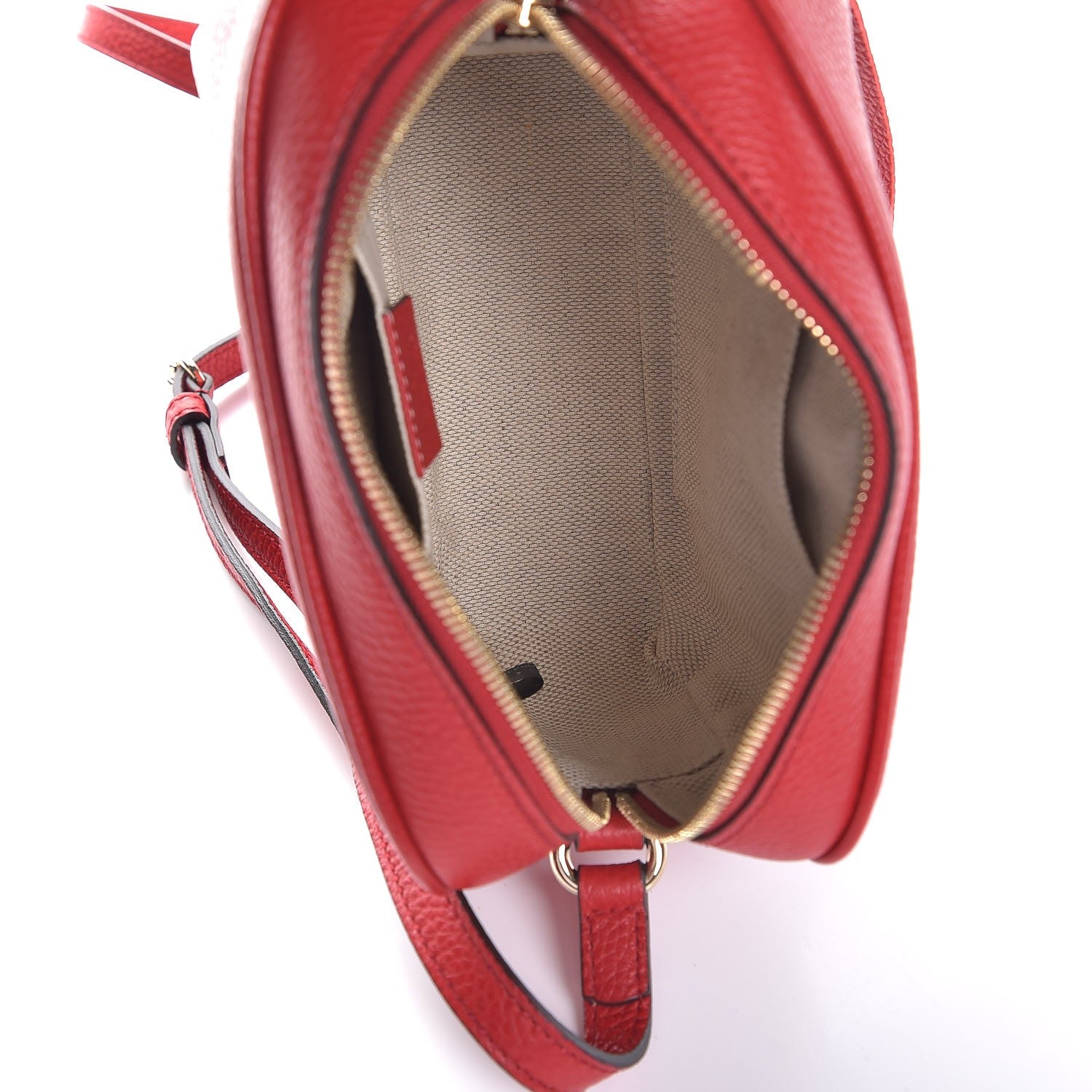 Gucci Pebbled Calfskin Small Soho Disco Bag Tabasco Red 5 of 7