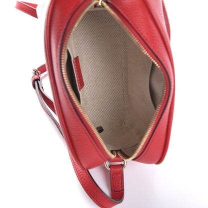 Gucci Pebbled Calfskin Small Soho Disco Bag Tabasco Red 5 of 7