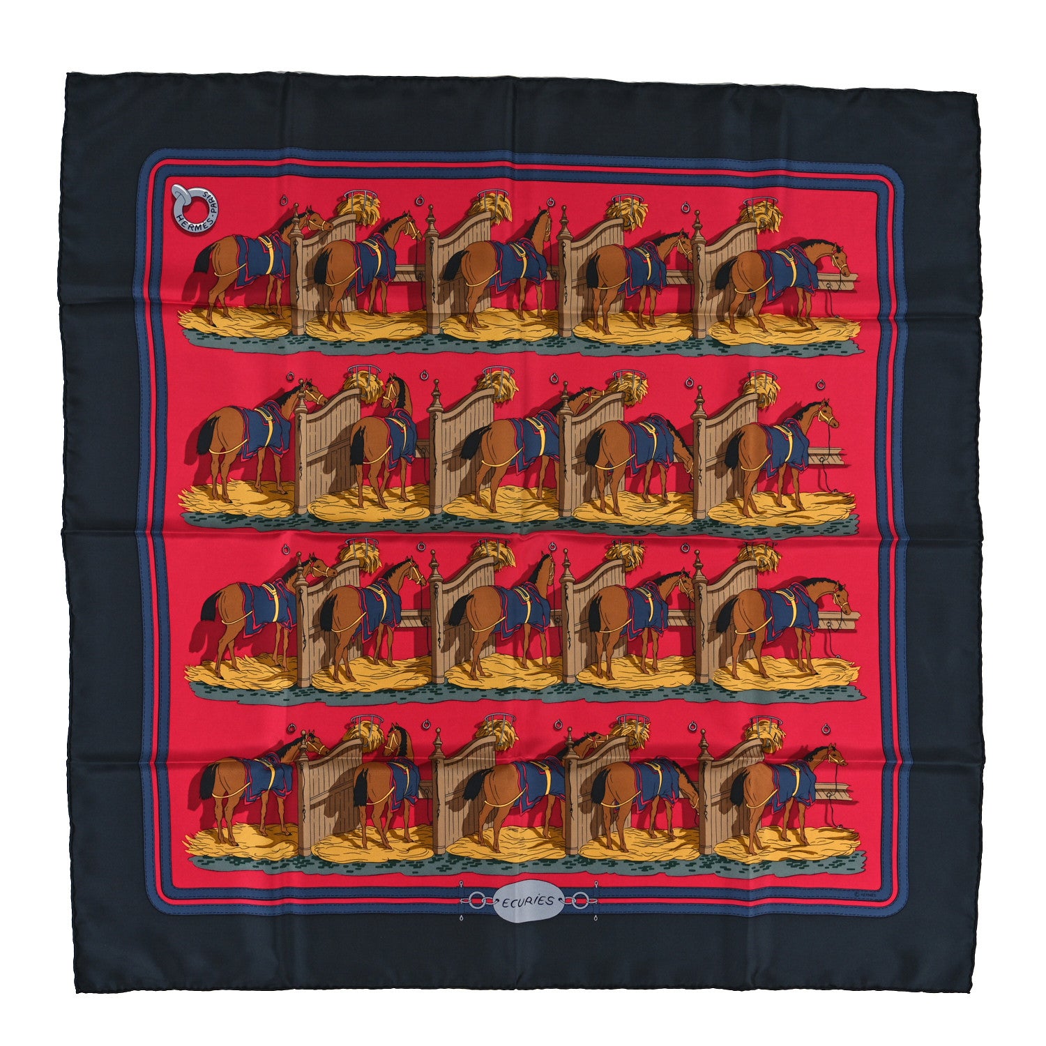 Hermes Silk Ecuries Scarf 90 1 of 4