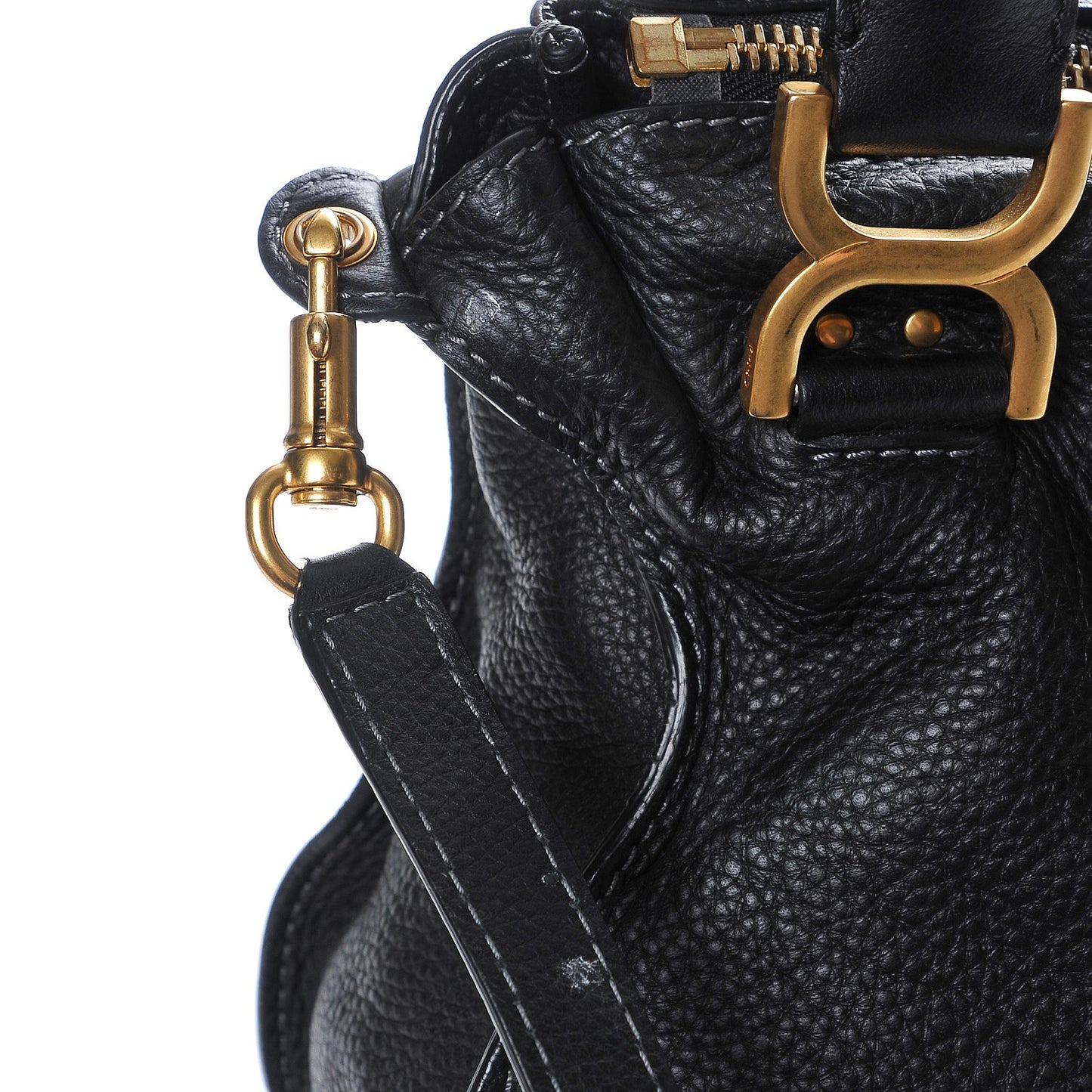 Calfskin Medium Marcie Satchel Black