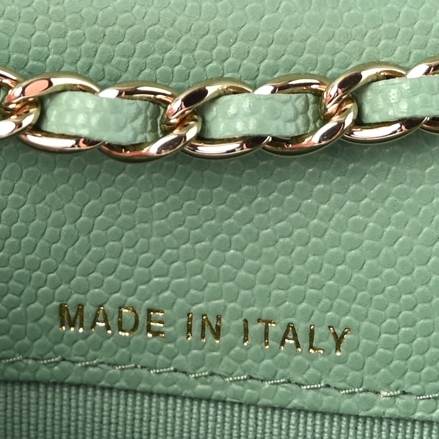 Chanel Caviar Quilted Mini Chain Belt Bag Light Green 7 of 12