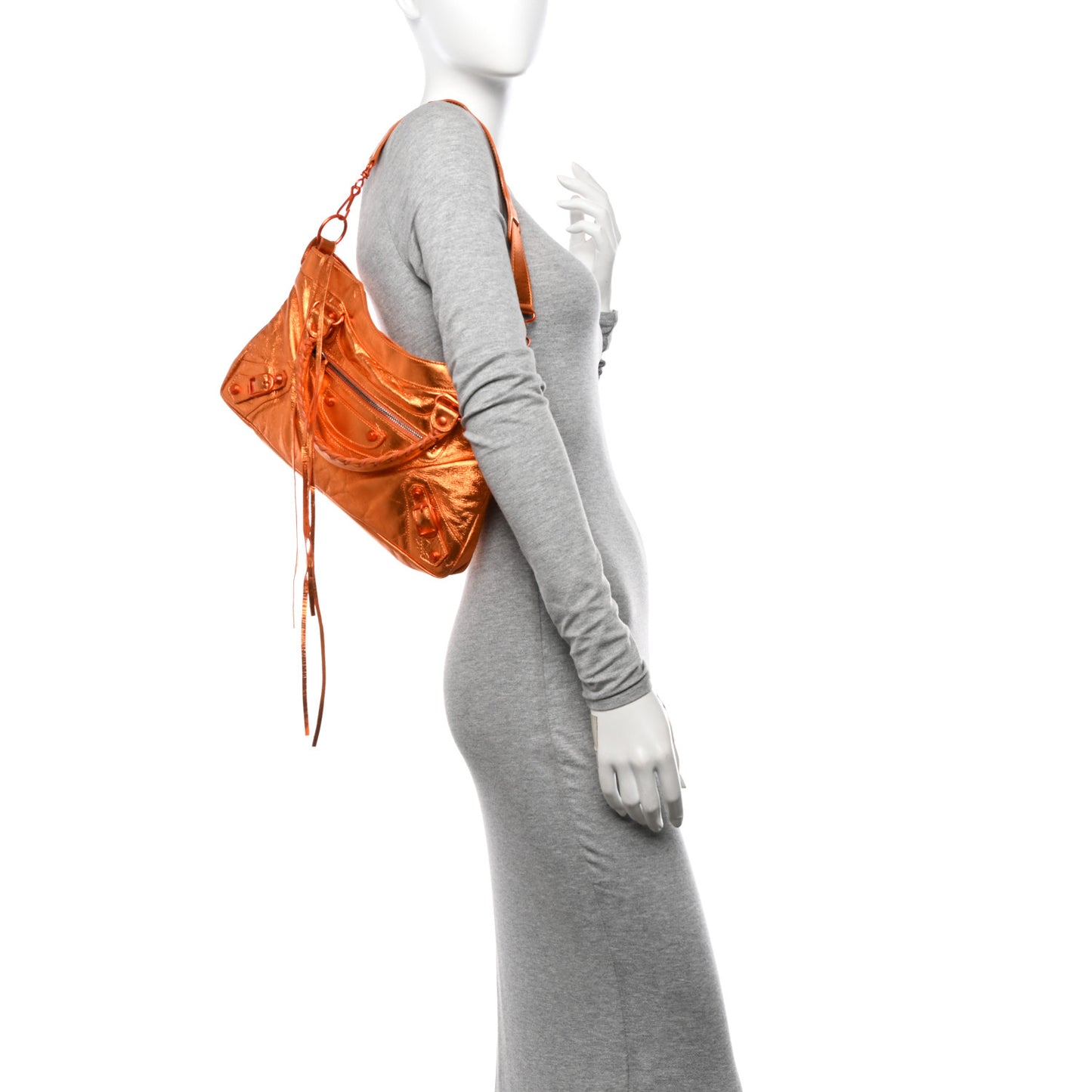 Metallic Agneau Classic Hardware First Orange