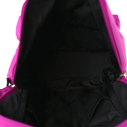 Balenciaga Sport Nylon Logo Embroidered S Wheel Backpack Fuchsia Black 5 of 7