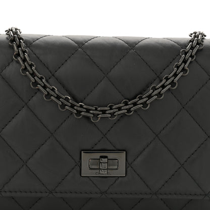 Chanel Aged Calfskin Quilted Reissue Wallet On Chain WOC So Black 8 of 11
