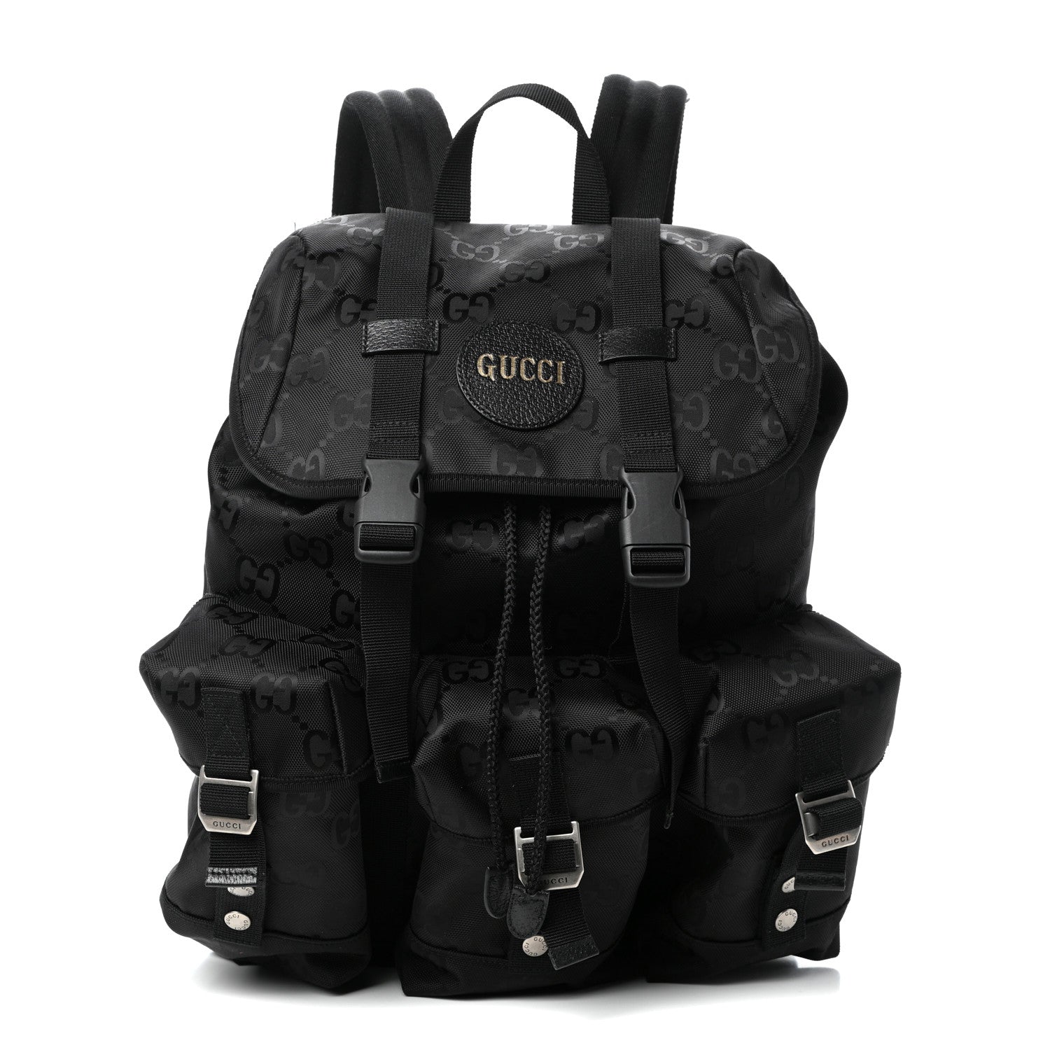 Gucci Econyl Nylon Monogram Off The Grid Utility Pocket Backpack Black 1 of 9