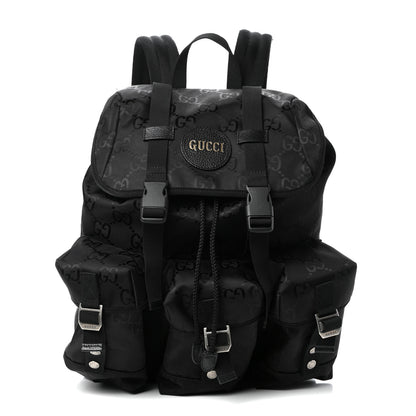 Gucci Econyl Nylon Monogram Off The Grid Utility Pocket Backpack Black 1 of 9