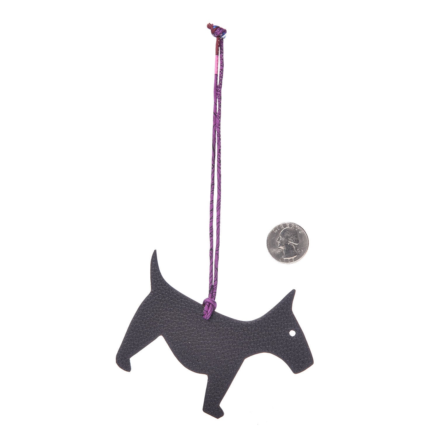Hermes Togo Epsom Petit H Dog Bag Charm Rouge H 2 of 4