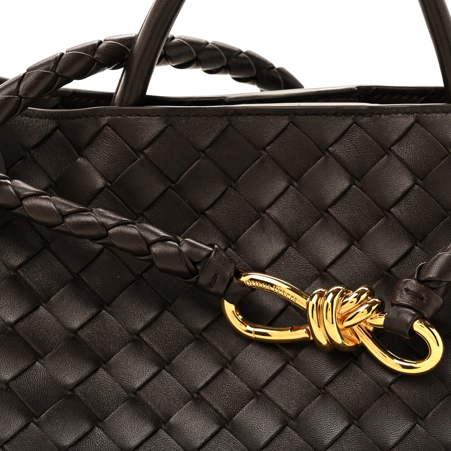 Nappa Intrecciato Medium Andiamo Shoulder Bag Fondant