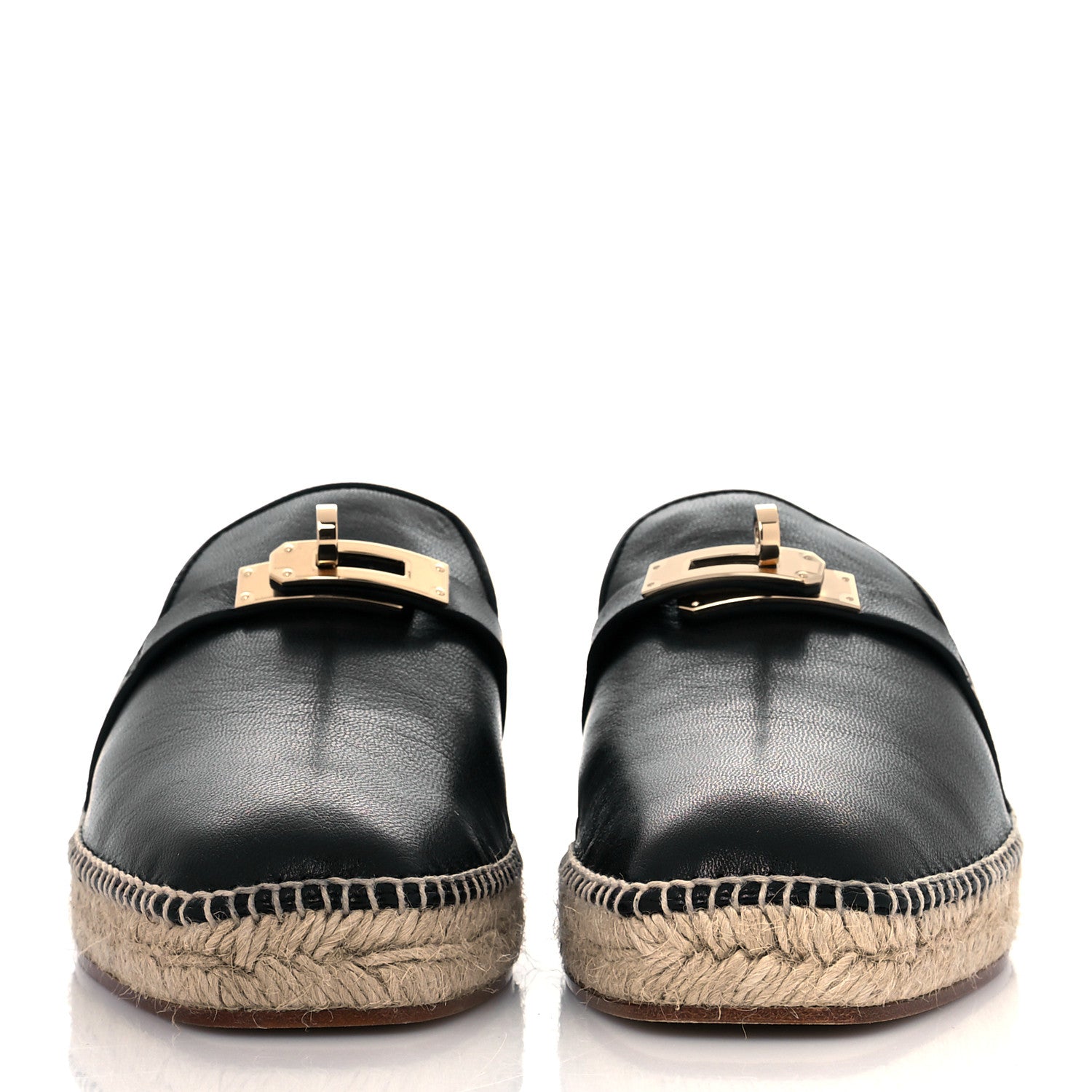 Hermes Goatskin Feria Espadrille 38 Black 2 of 9