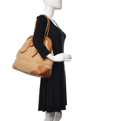Prada Paglia Cinghiale Frame Bag Naturale Cuoio 2 of 9