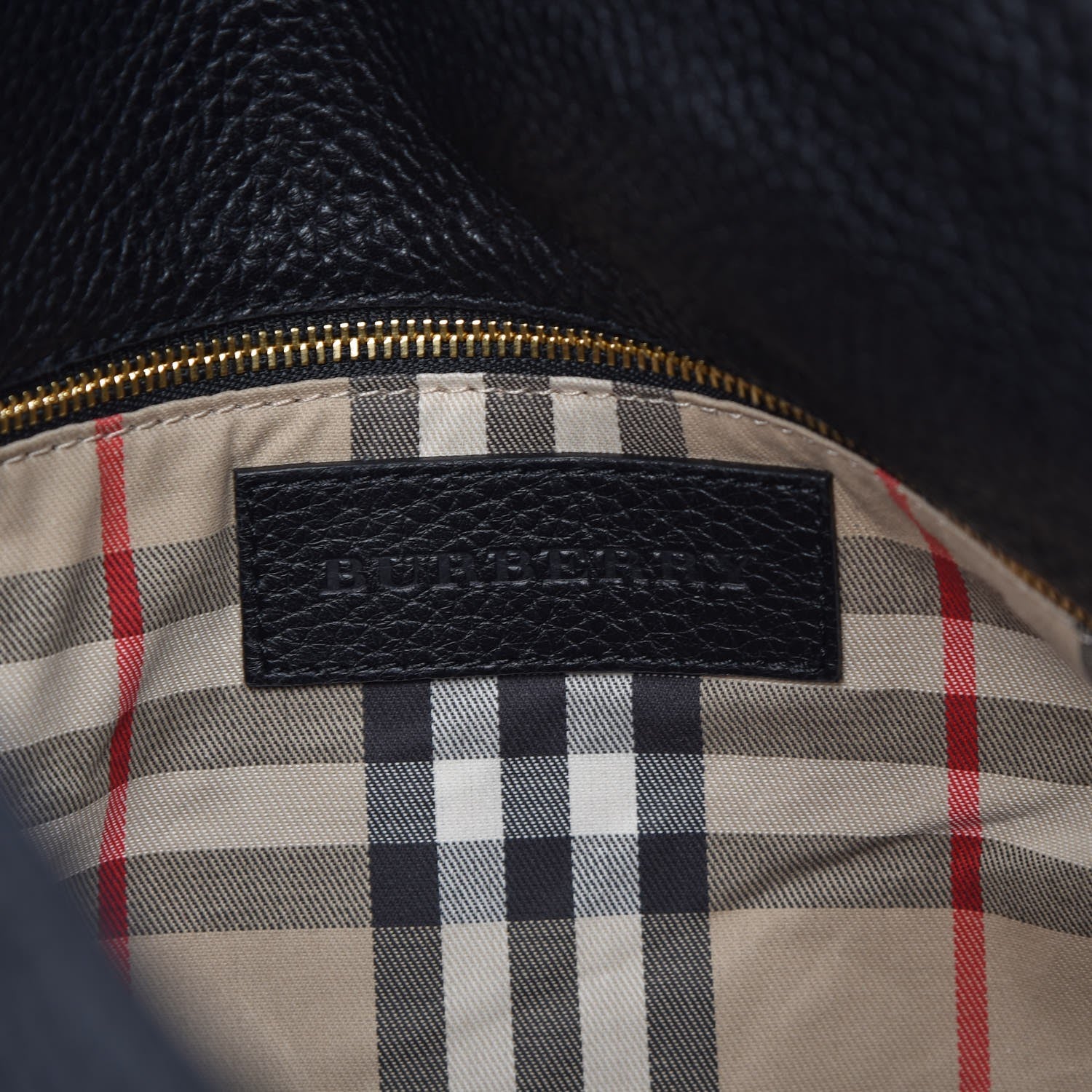 Burberry Grainy Calfskin Medium Cale Hobo Black 6 of 7