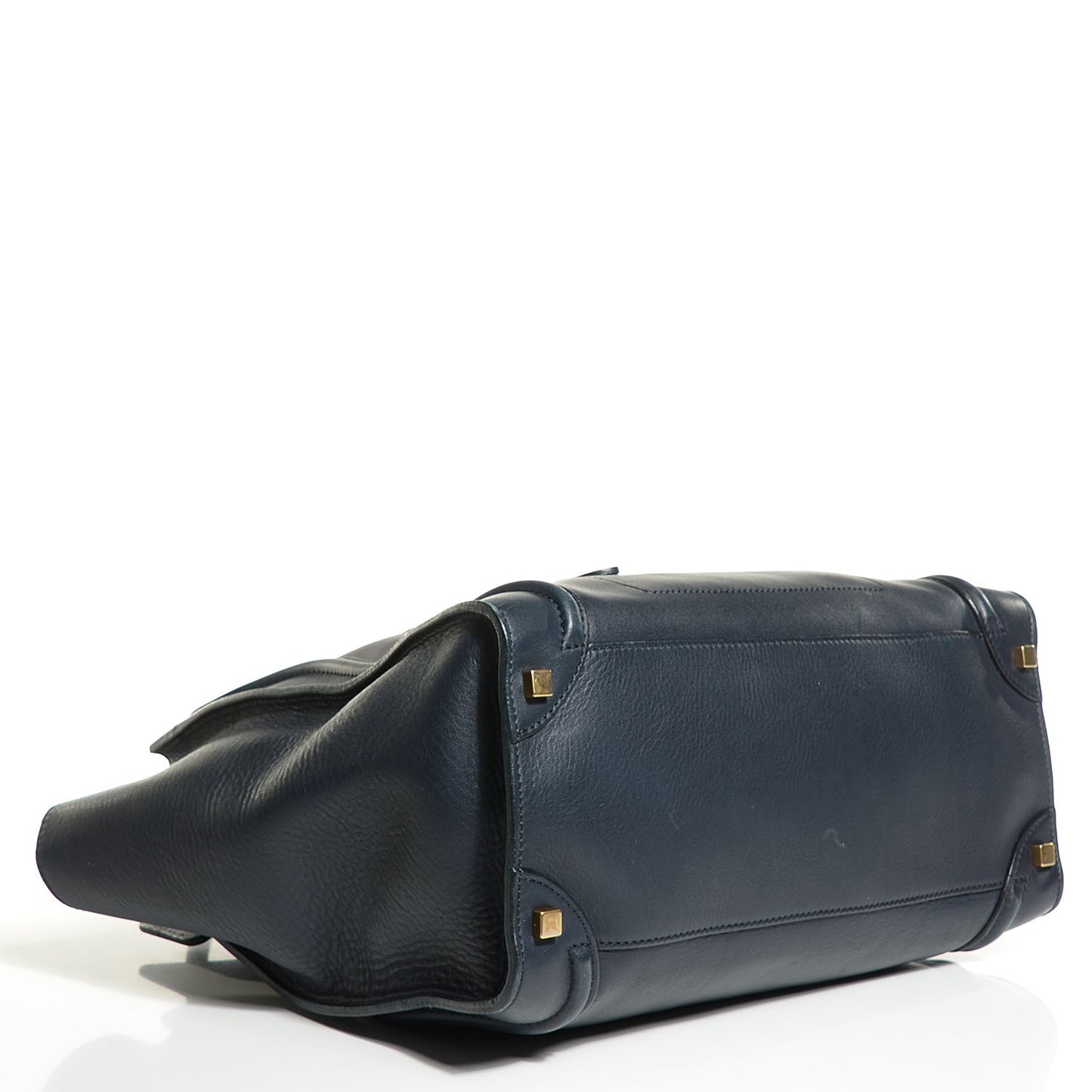 Smooth Calfskin Shoulder Luggage Navy