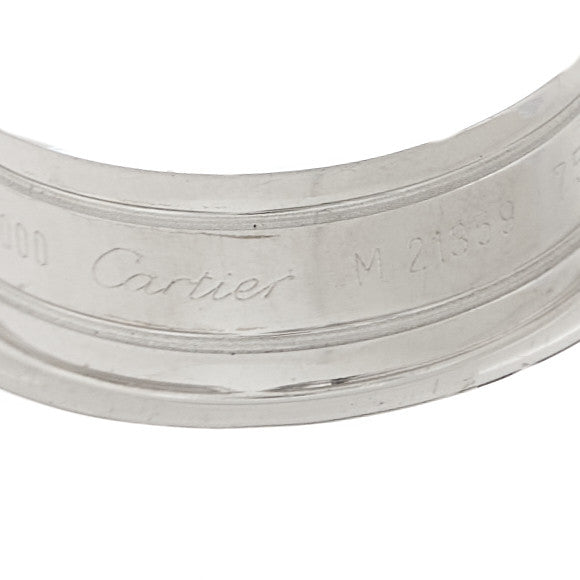 18K White Gold 6.5mm C De Cartier Ring 50 5.5