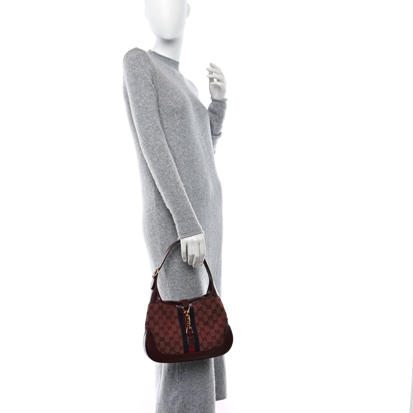 Monogram Azalea Calfskin Web Small Jackie 1961 Hobo Sahara Rubino Chardonnay