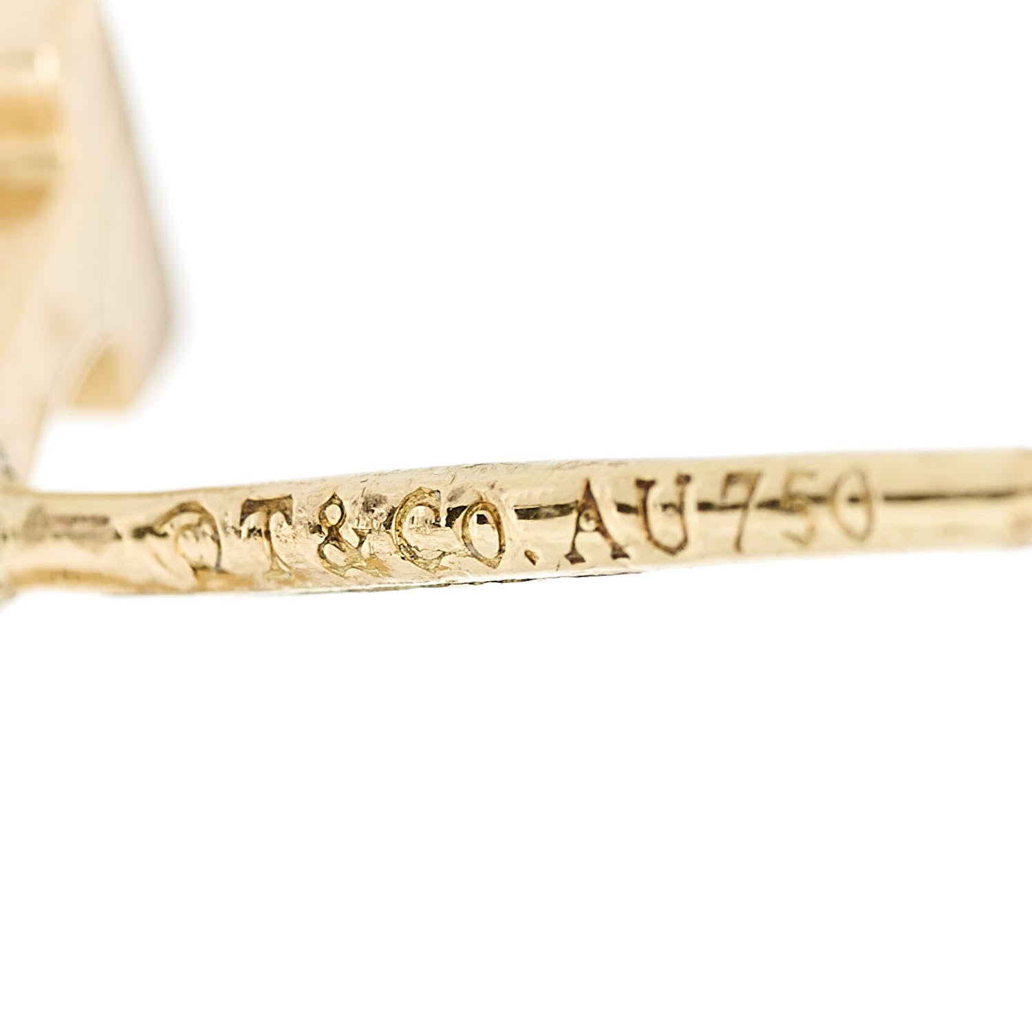 Tiffany 18K Yellow Gold T Smile Stud Earrings 3 of 5