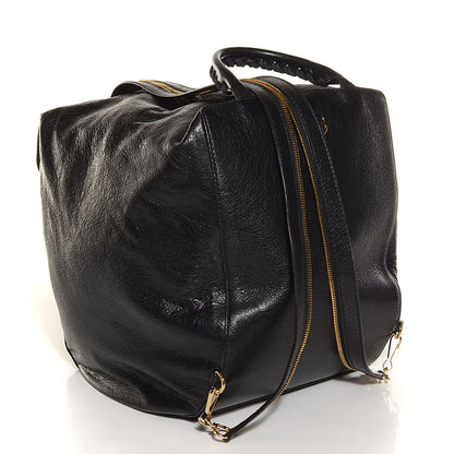 Balenciaga Agneau Giant 12 Gold Hardware Zip Traveler Backpack Black 3 of 11