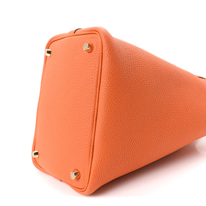 Hermes Taurillon Clemence Picotin Lock 18 PM Orange 10 of 11