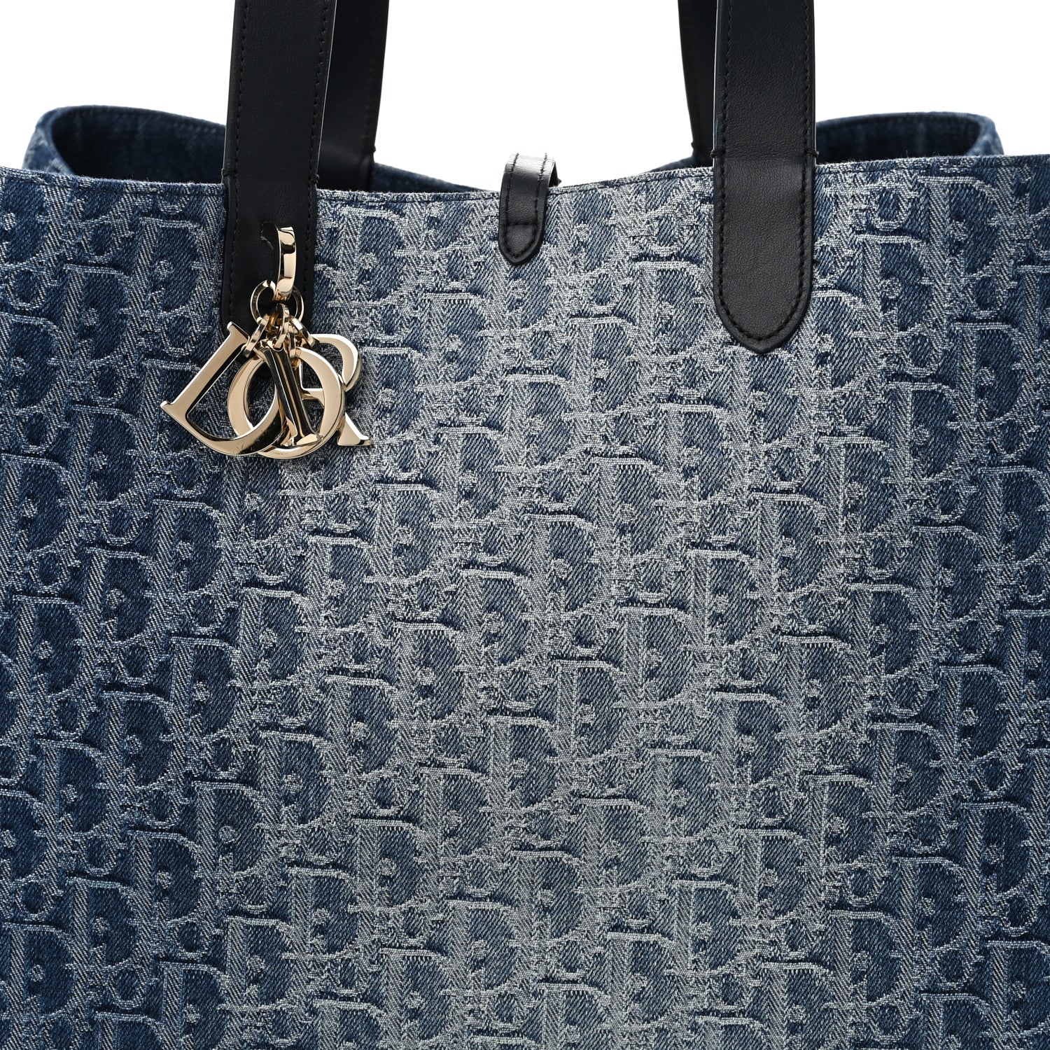 Christian Dior DIOR Denim Jacquard Oblique Large Toujours Blue 9 of 13