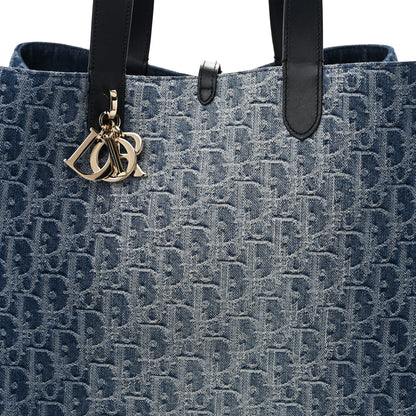 Christian Dior DIOR Denim Jacquard Oblique Large Toujours Blue 9 of 13