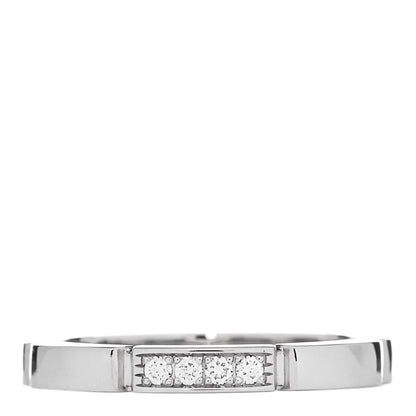 Cartier 18K White Gold Diamond Maillon Panthere Wedding Band Ring 50 5.25 1 of 4