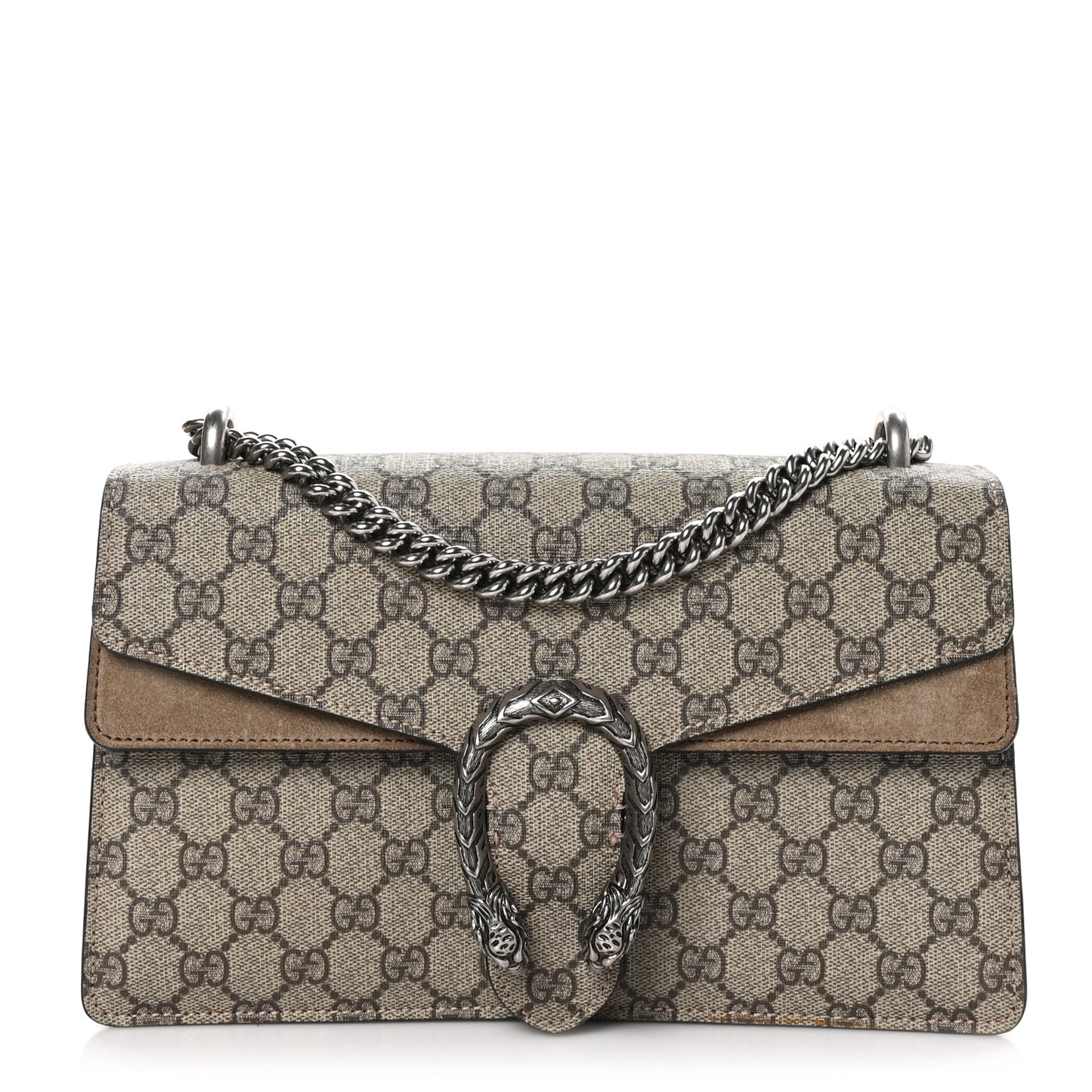 GG Supreme Monogram Small Dionysus Shoulder Bag Taupe