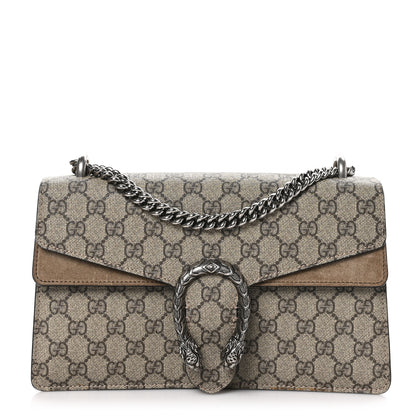 Gucci GG Supreme Monogram Small Dionysus Shoulder Bag Taupe 1 of 13