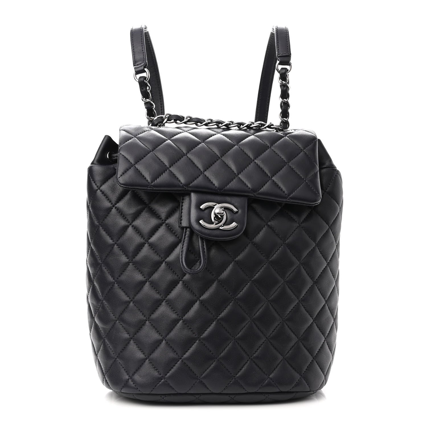 Chanel Lambskin Quilted Small Urban Spirit Backpack Navy 1 of 10