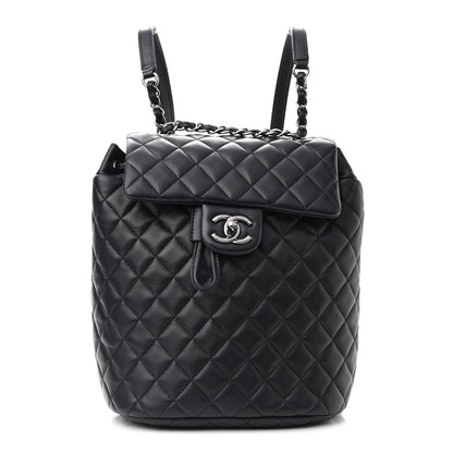 Chanel Lambskin Quilted Small Urban Spirit Backpack Navy 1 of 10