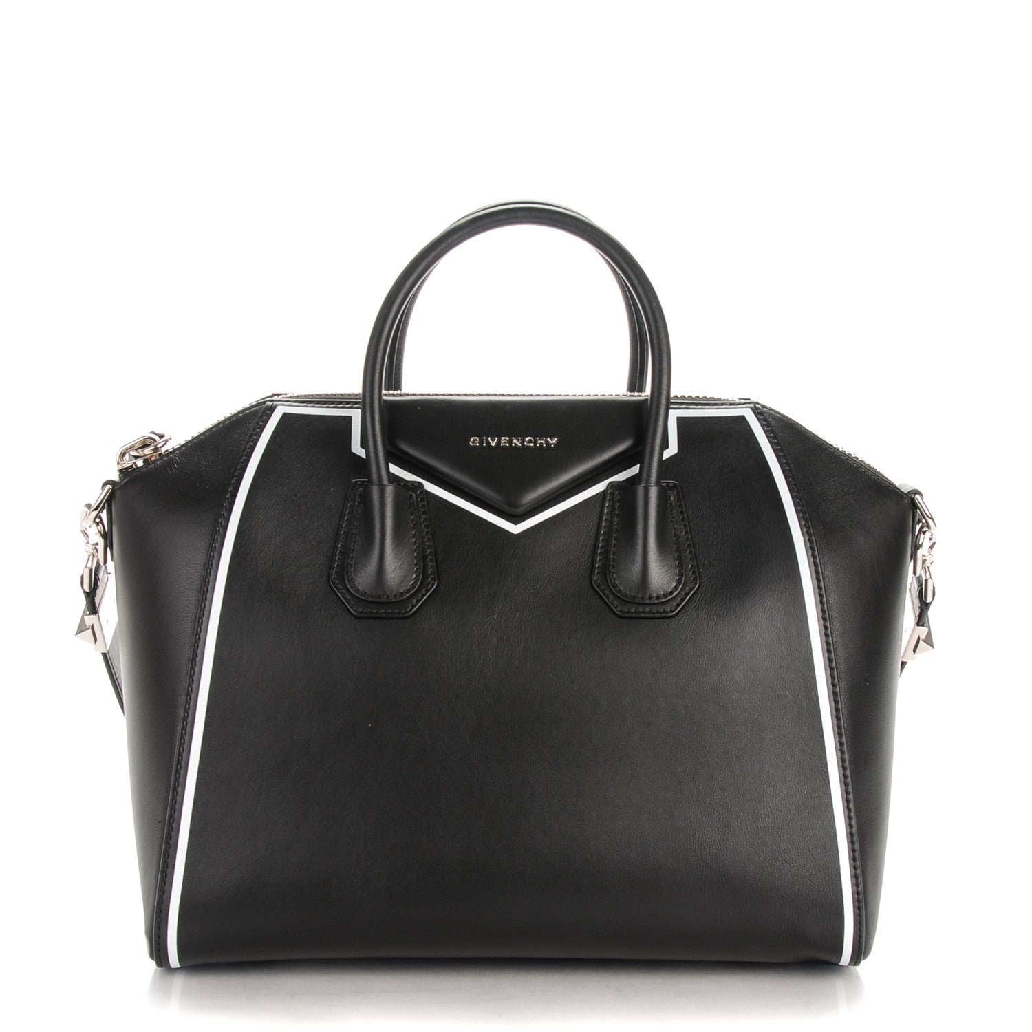 Givenchy Calfskin Medium Contrasted Frame Antigona Black 1 of 7