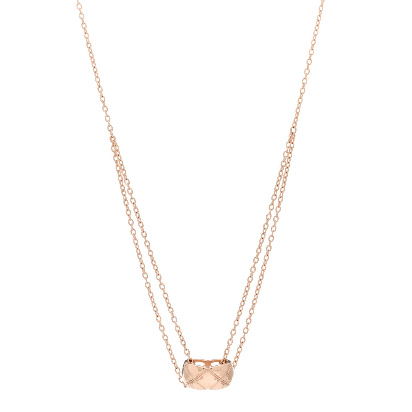 18K Beige Gold Coco Crush Pendant Necklace