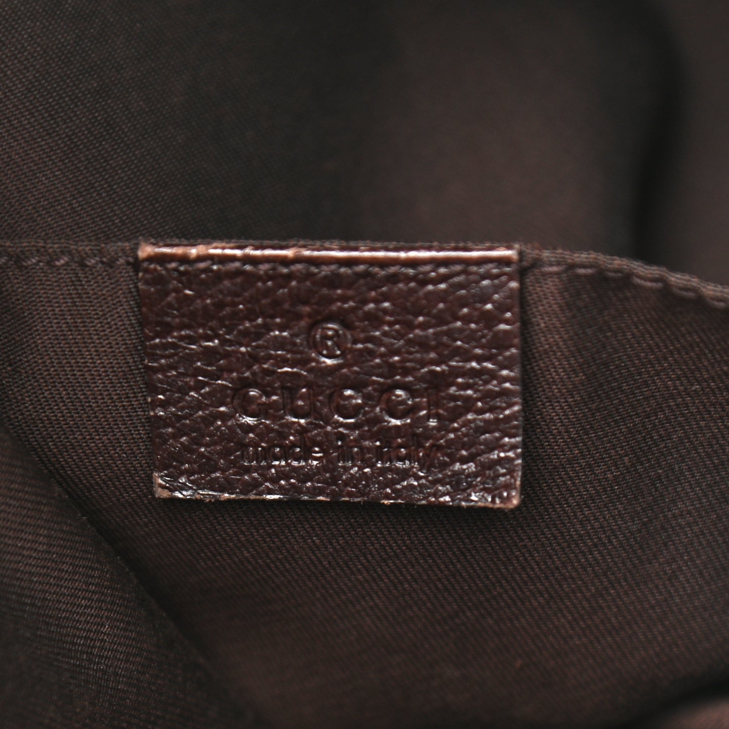 GG Monogram Medium Web Handle Vertical Tote Dark Brown