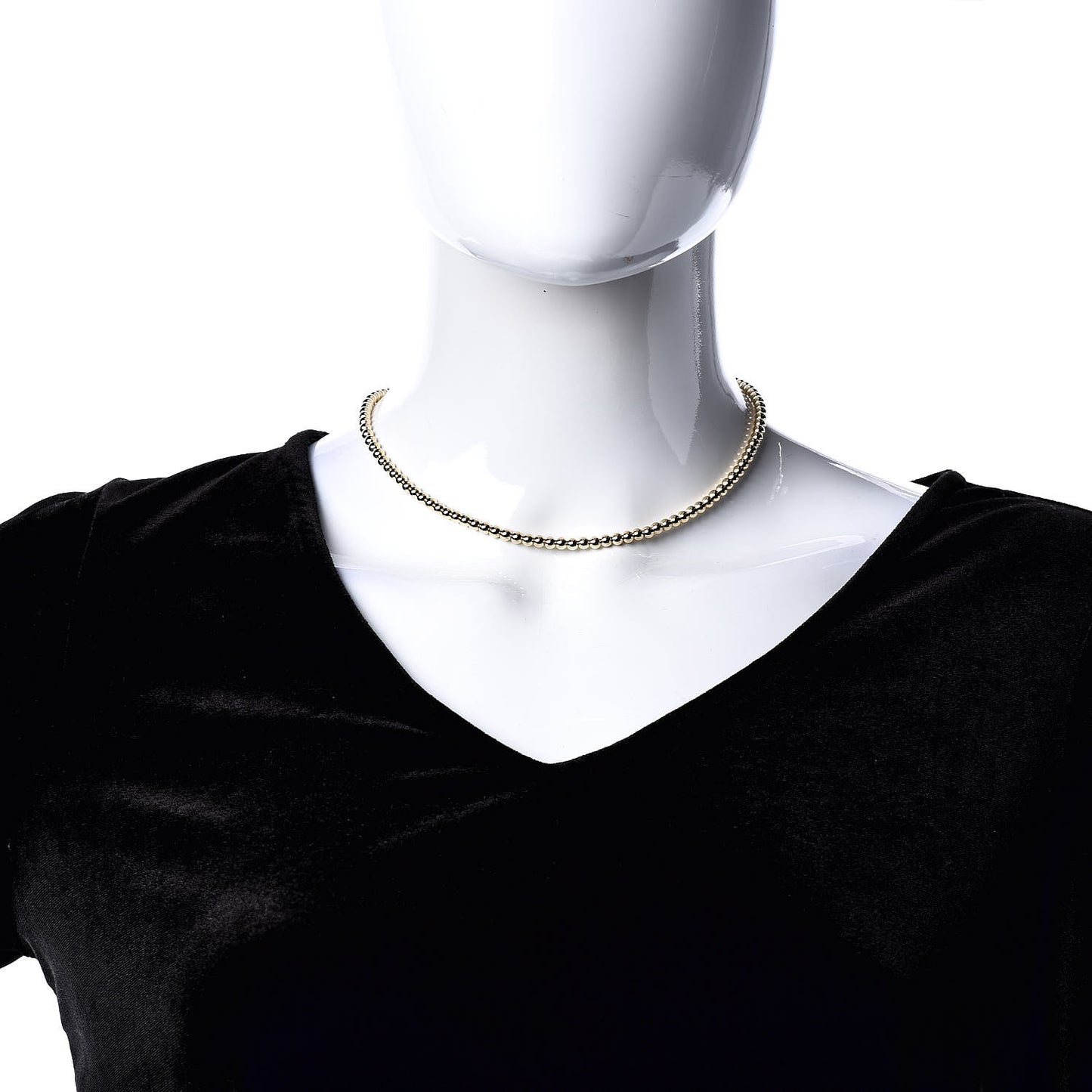 18K Yellow Gold 4mm Bead Necklace