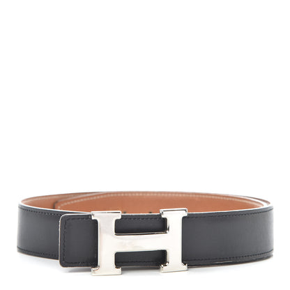 Hermes Box Epsom 32mm H Belt 70 Black Gold 1 of 8