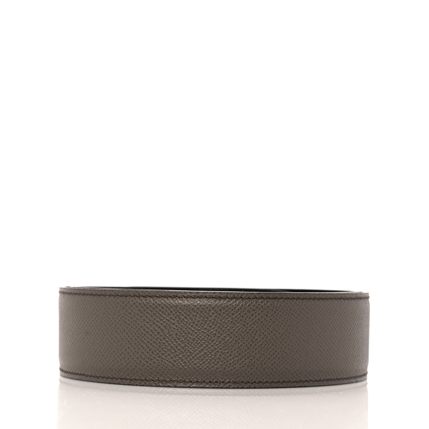 Hermes Box Epsom 42mm Belt Strap 85 Black Etoupe 2 of 4