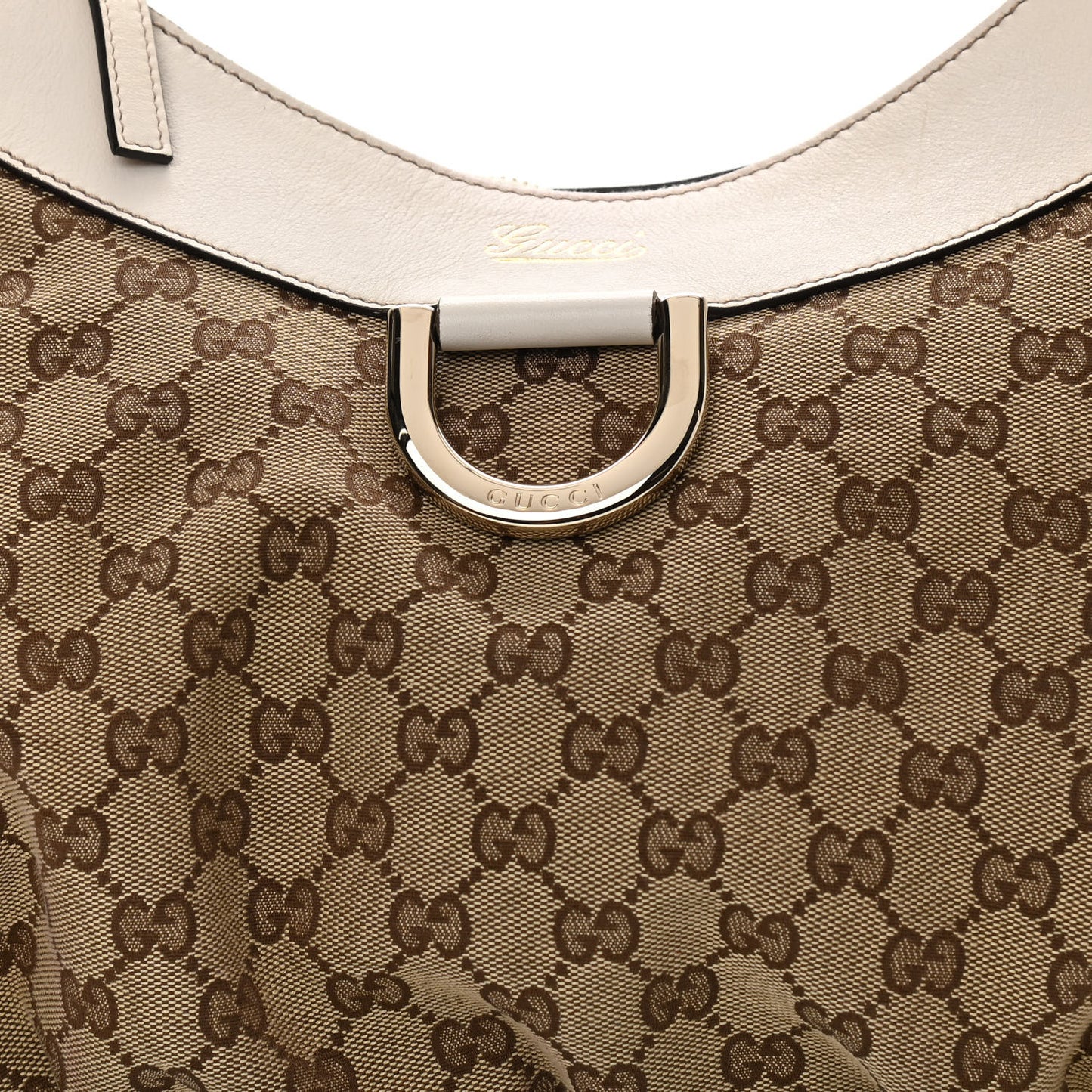 Monogram Large D Gold Hobo Off White