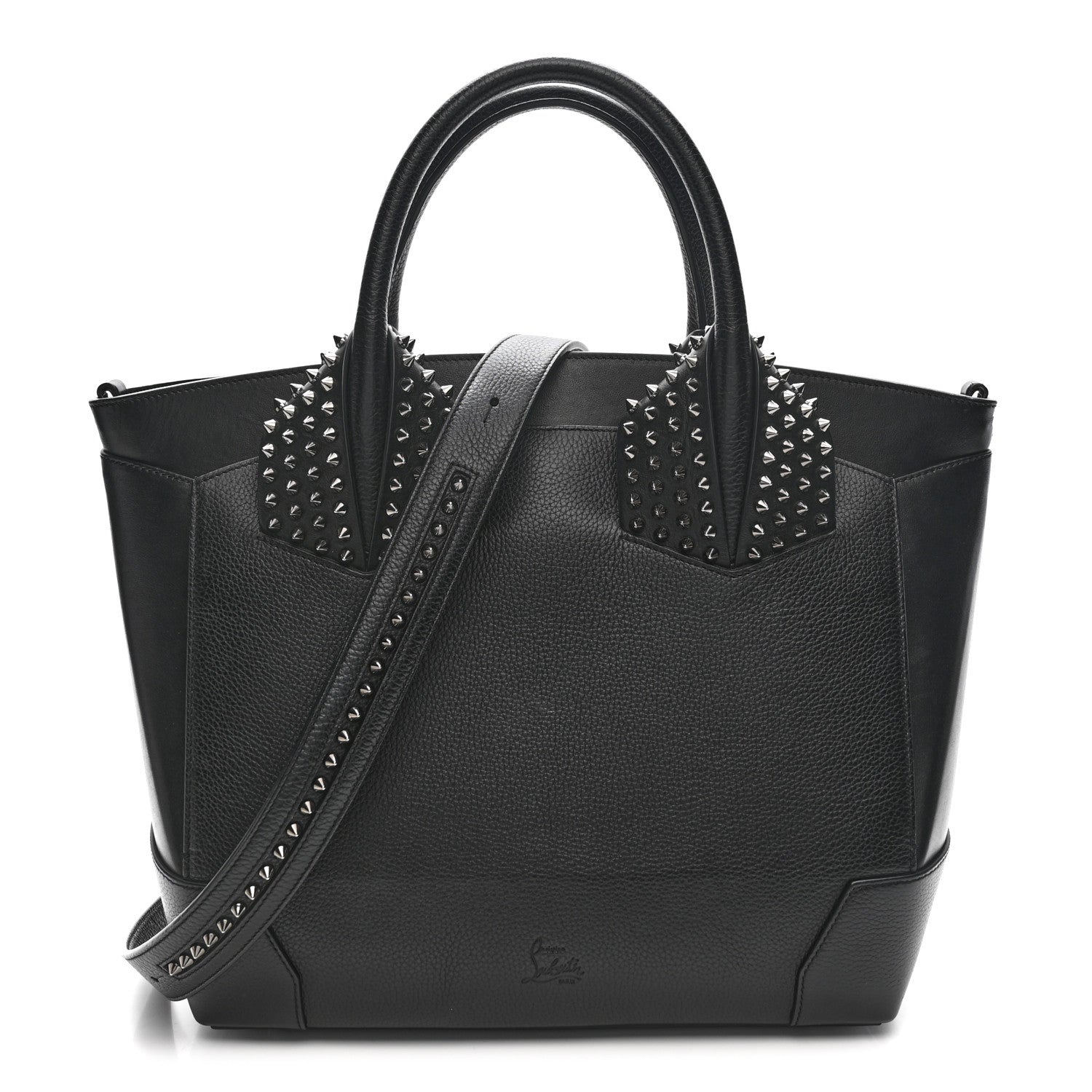 Christian Louboutin Grained Calfskin Spike Large Eloise Tote Black 1 of 14