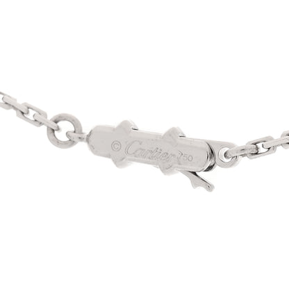 Cartier 18K White Gold Diamond LOVE Drop Necklace 4 of 5