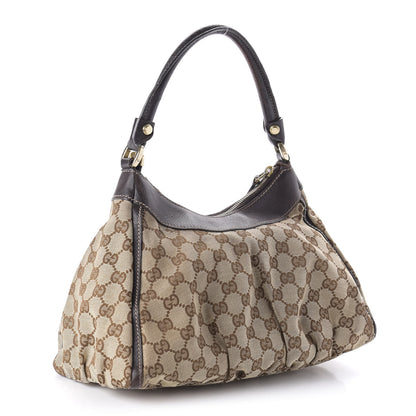 Gucci Monogram Medium D Gold Ring Hobo Dark Brown 3 of 11